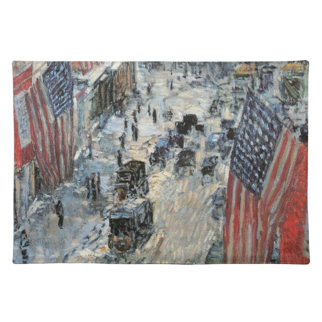 Flags on 57th Street by Frederick Childe Hassam Placemat (Front)
