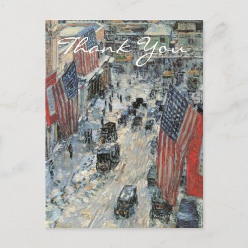 Flags on 57th Street by Frederick Childe Hassam Postcard