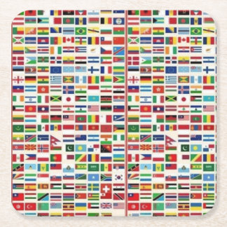 FLAGS  SQUARE PAPER COASTER