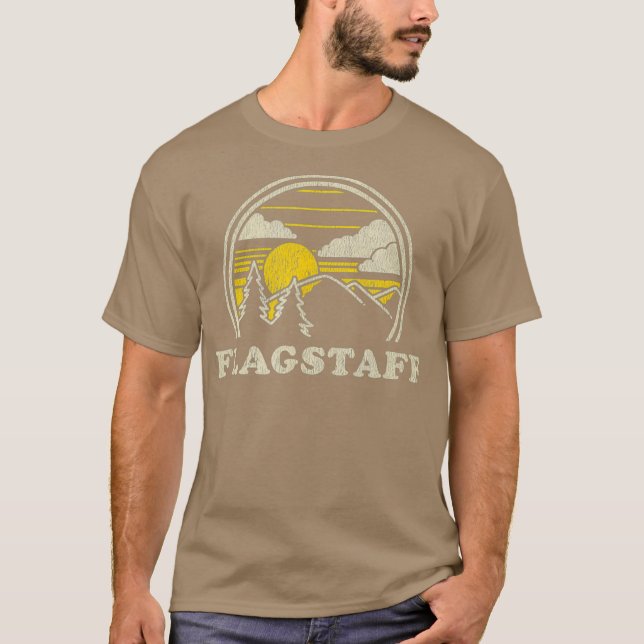Flagstaff Arizona AZ  Vintage Hiking Mountains T-Shirt (Front)