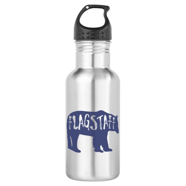 Flagstaff Arizona Bear Stainless Steel Water Bottle (Front)