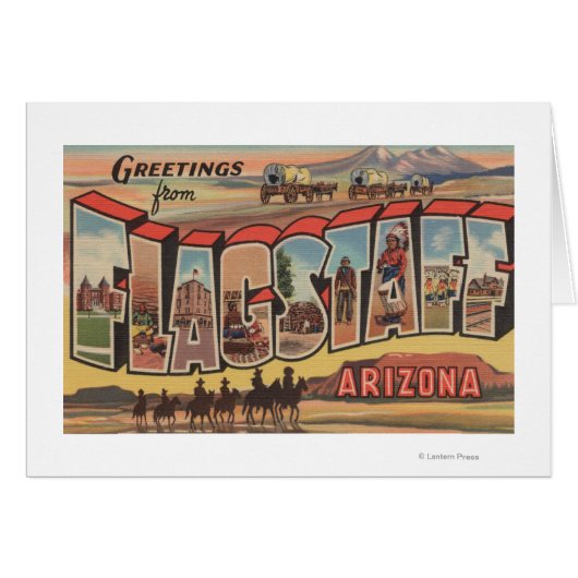 Flagstaff, Arizona - Large Letter Scenes Cards (Front Horizontal)