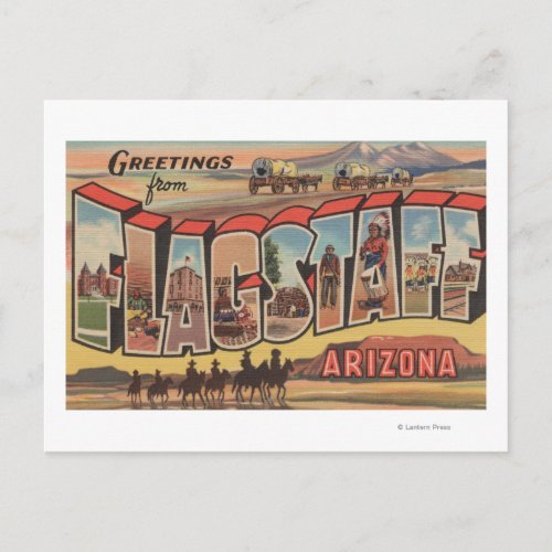 Flagstaff Arizona _ Large Letter Scenes Postcard