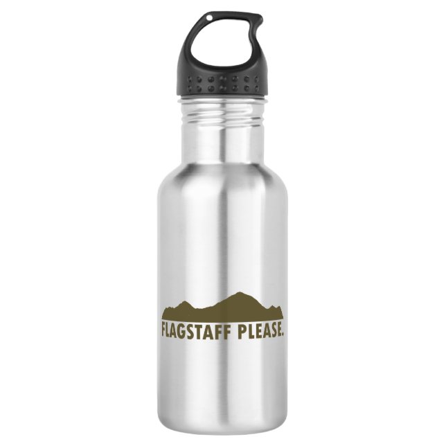 Flagstaff Arizona Please Stainless Steel Water Bottle (Front)