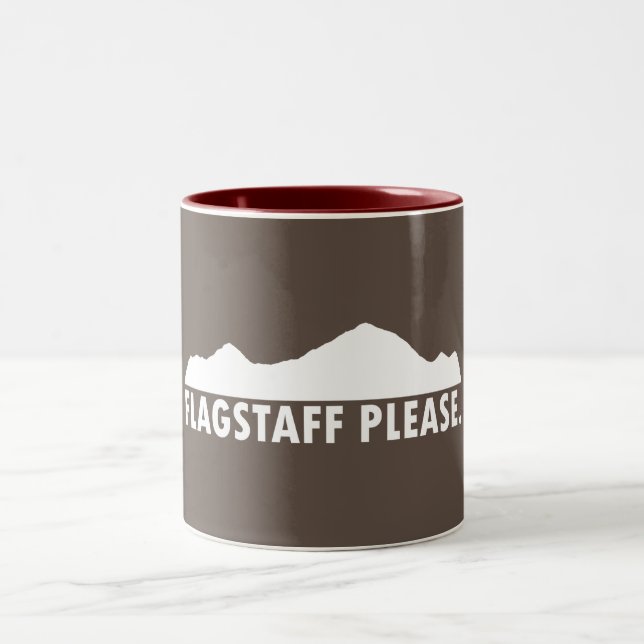 Flagstaff Arizona Please Two-Tone Coffee Mug (Center)