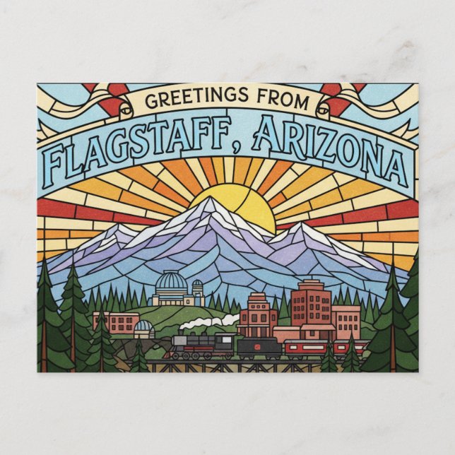 Flagstaff Arizona postcard (Front)