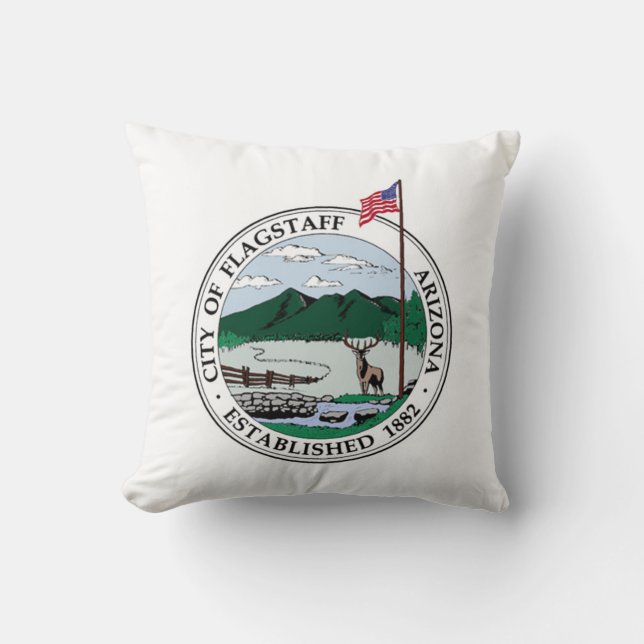Flagstaff, Arizona Throw Pillow (Front)