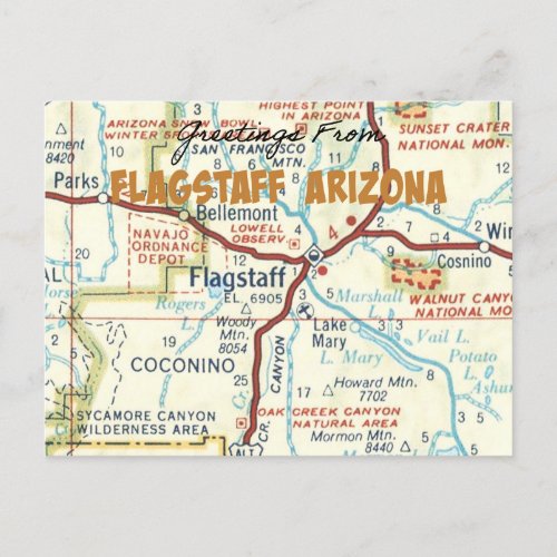 Flagstaff Arizona Vintage Postcard