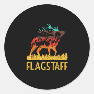 Flagstaff - love nature vintage hiking 70s 80s classic round sticker