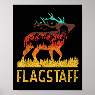 Flagstaff - love nature vintage hiking 70s 80s poster