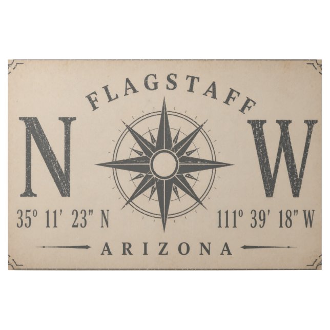 Flagstaff Route 66 Coordinates Canvas Gallery Wrap (Front)
