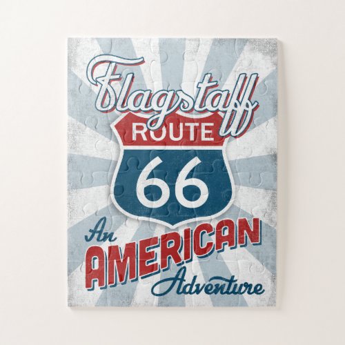 Flagstaff Route 66 Vintage America Arizona Jigsaw Puzzle