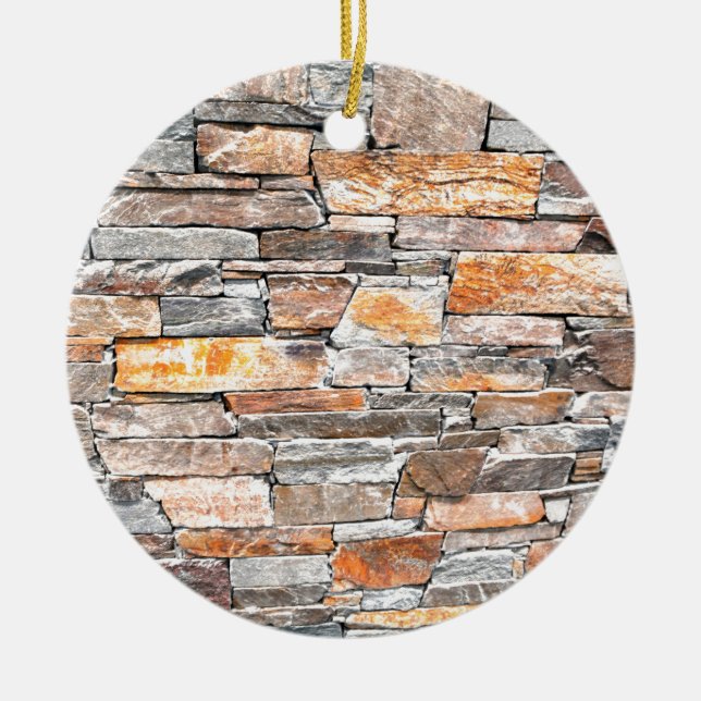 Flagstone | natural stone pattern | bricks ceramic ornament (Front)