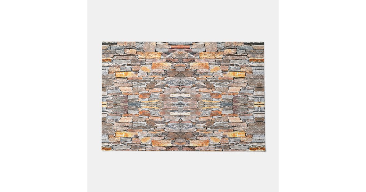 Stone Pattern Doormat Flagstone | natural stone pattern | bricks doormat | Zazzle