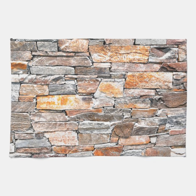 Flagstone | natural stone pattern | bricks towel (Horizontal)