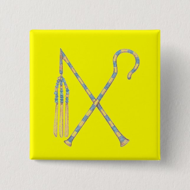 Flail and Crook Button (Front)