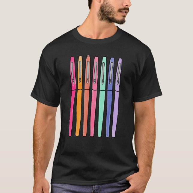 Flair Pens Teacher Design T-Shirt (Front)