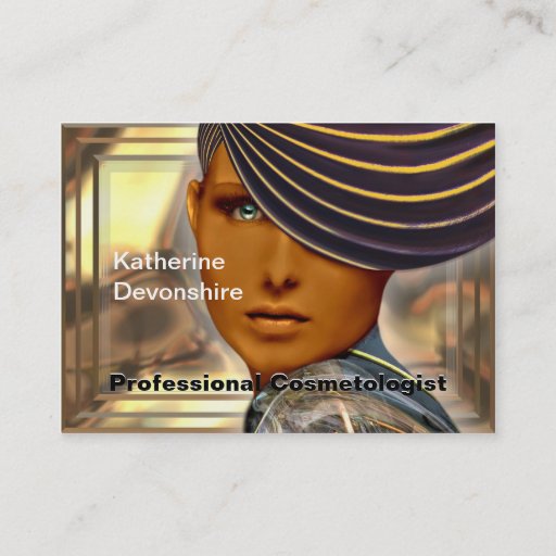Customizable Flairnstar Professional Cosmetologist Business Card