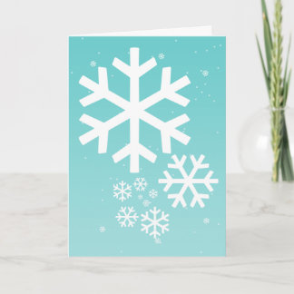 Flake Spiral (any color) Holiday Card