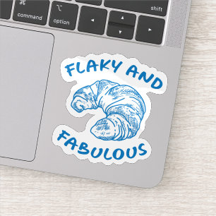 Flaky and Fabulous French Parisian Croissant Sticker