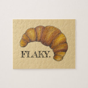 Flaky Buttery Croissant French Pastry Foodie Jigsaw Puzzle