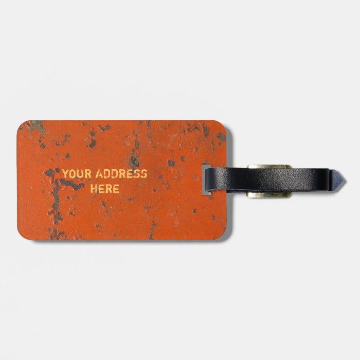 Flaky, scratched red paint. Faux rust and grunge Travel Bag Tag