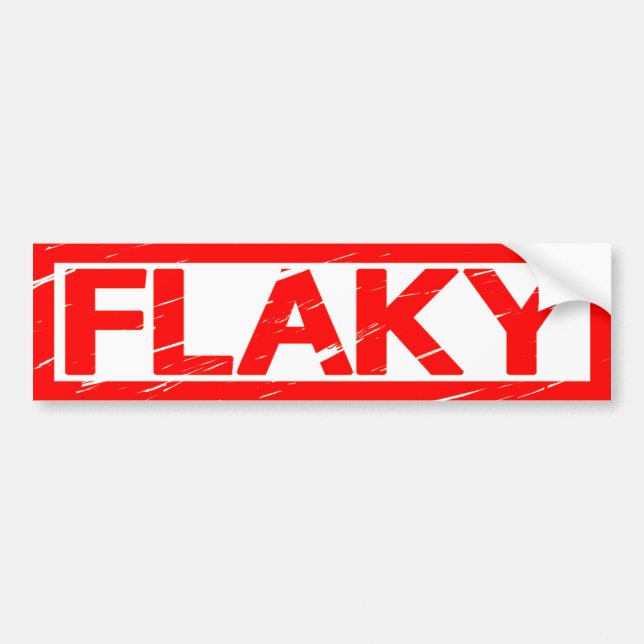 Flaky Stamp Bumper Sticker (Front)