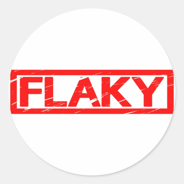 Flaky Stamp Classic Round Sticker (Front)