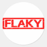 Flaky Stamp Classic Round Sticker
