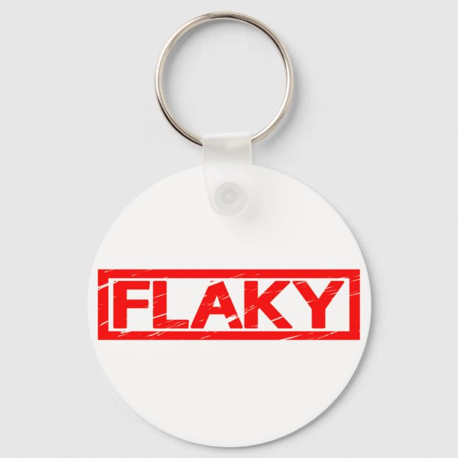 Flaky Stamp Keychain (Front)
