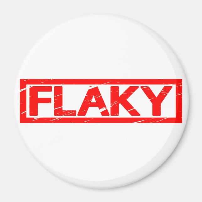 Flaky Stamp Magnet (Front)