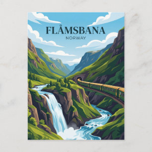 Flåm Railway (Flåmsbana) Norway Postcard
