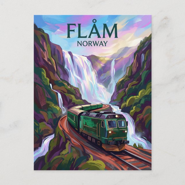Flåm Railway Norway Postcard (Front)