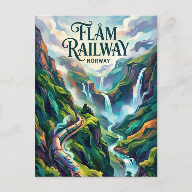 Flåm Railway Norway Postcard (Front)