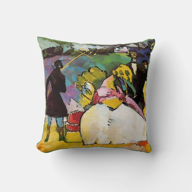 Flambeau at Mardi Gras Parade Throw Pillow (Front)