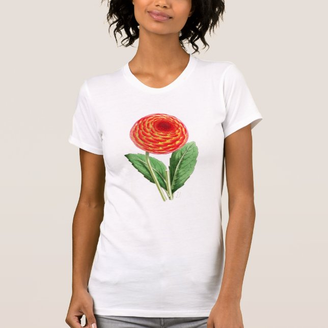 "Flambeau Dahlia" Vintage Illustration T-Shirt (Front)
