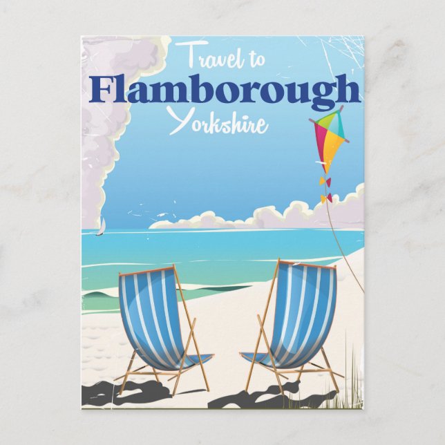 Flamborough Yorkshire travel poster Postcard (Front)