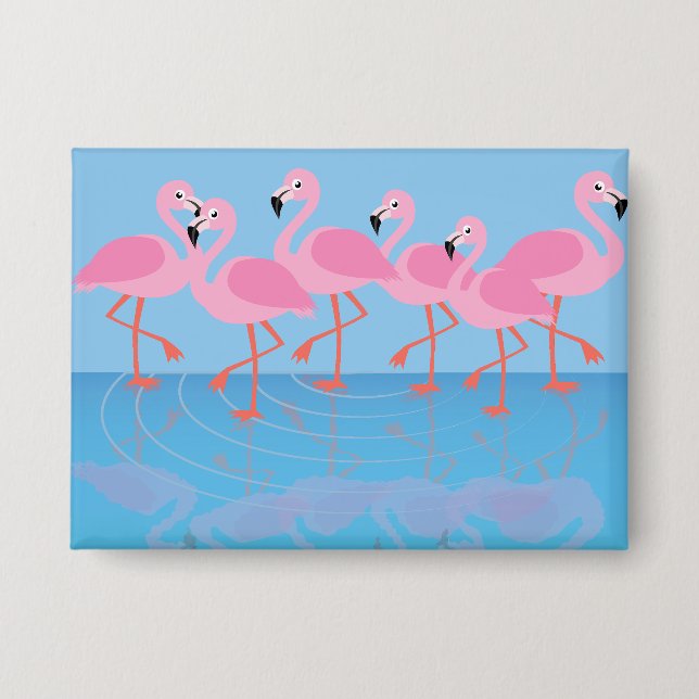 Flamboyance of Flamingos Button (Front)