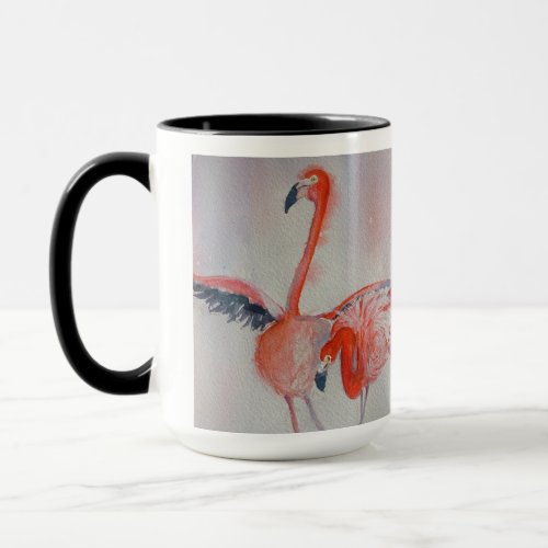 Flamboyance of Flamingos  flocking together Mug