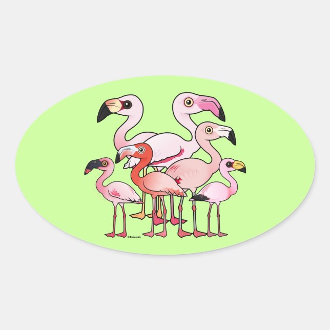 Flamboyance Oval Sticker (Front)