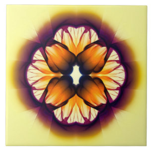 Flamboyant colorful decoration ceramic tile