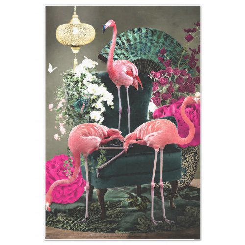 Flamboyant Flamingo DIY Furniture Decoupage  Tissue Paper