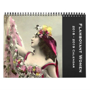 Flamboyant Women 12 Month Start September 2018 Calendar