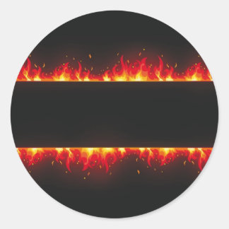 flame#2 classic round sticker