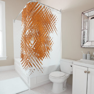 Flame.Abstract orange pattern. Shower Curtain