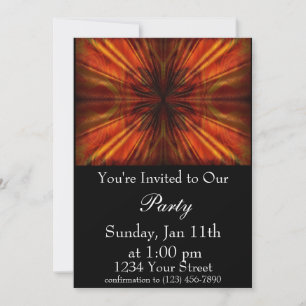 Flame Abstract Party Invite