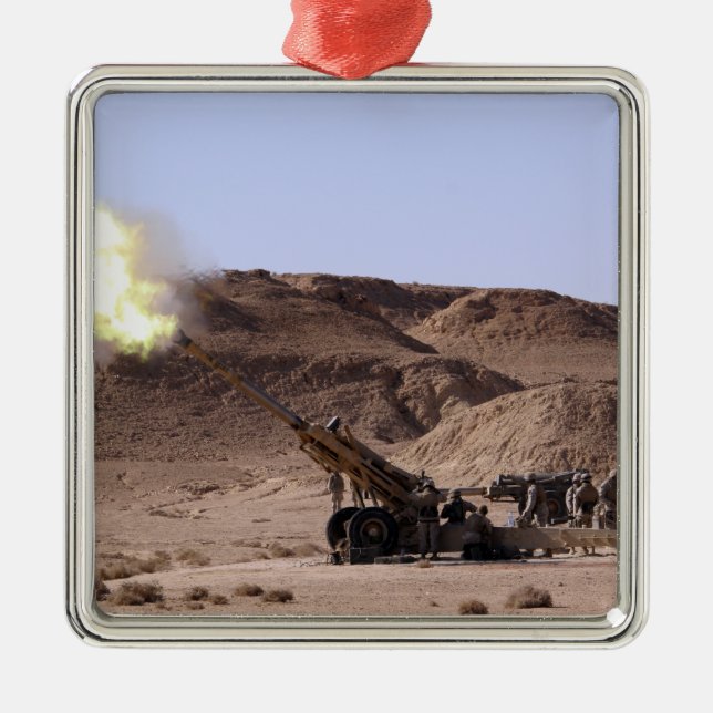 Flame and smoke emerge from the muzzle metal ornament (Front)