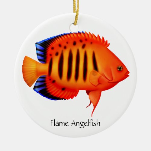 Flame Angelfish Customizable Ornament