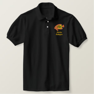 Flame Angelfish Embroidered Shirt (Polo Shirt)