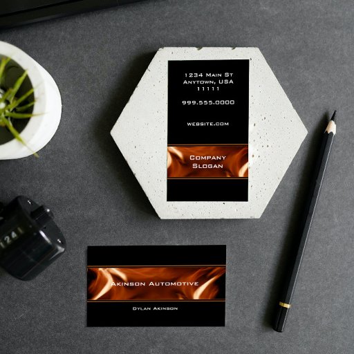 Customizable Flame Banner Business Card